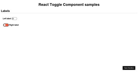 React Toggle Codesandbox