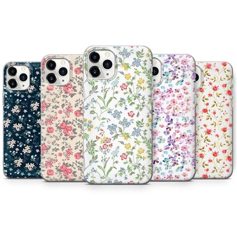 Flower Phone Case Floral Cover Fit For Iphone 14 Pro 13 12 Etsy Uk