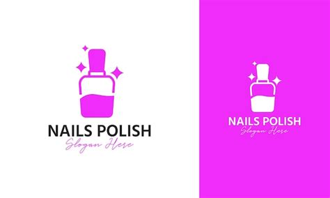 Premium Vector Minimal Nails Polish Bottle Logo Design