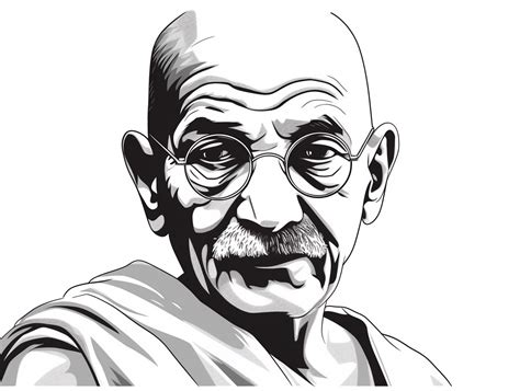 A Calming Gandhi Coloring Printable Coloring Page