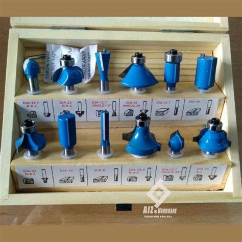 Jual Mata Profil Kayu Set 12pcs Router Bit Set 1 4 Mata Ukir Kayu