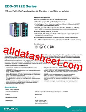 Eds G E Datasheet Pdf Moxa Inc