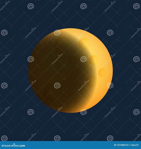 Lunar Eclipse, Earth Shadow on the Moon Stock Illustration - Illustration of moonlight, creation ...