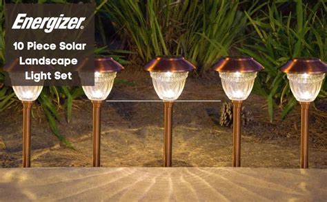 Energizer Led Solar Pathway Lights 10 Pack Of Bronze Outdoor Solar