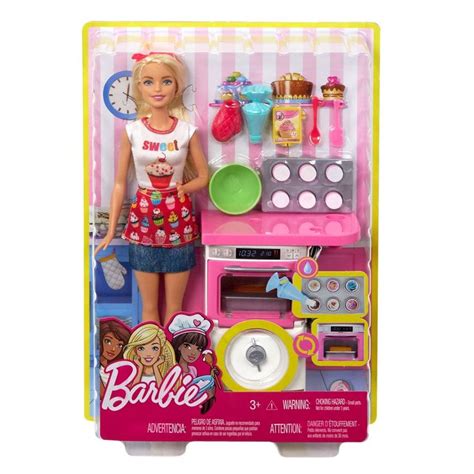 Barbie Cooking & Baking Chef Storytelling Doll and Play Set, Blonde - Walmart.com | Barbie ...