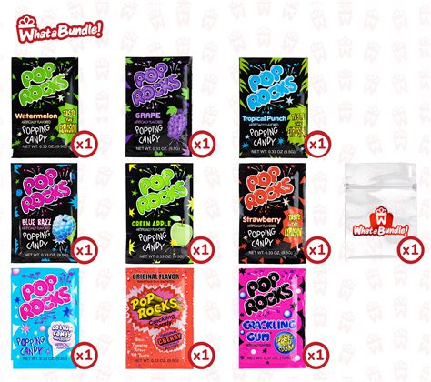 Pop Rocks Candy Variety Pack 9 Pack 1 Of All 9 Flavors Nostalgic