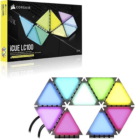 Corsair Icue Lc100 Case Accent Lighting Panels Mini Triangle 9x Tile