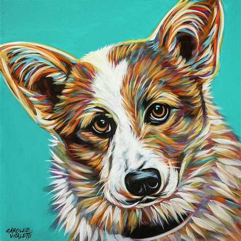 Corgi Cuteness I Painting By Carolee Vitaletti Fine Art America