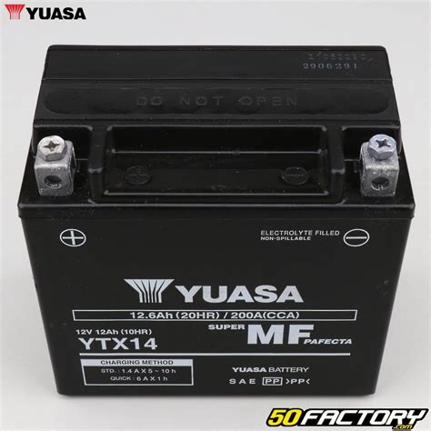 Battery Yuasa YTX14 12V 12Ah Acid Free Maintenance Gilera GP 800