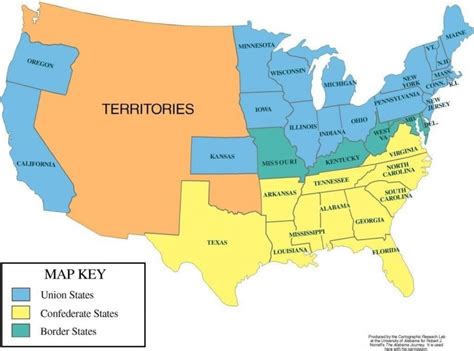 United States Map 1861