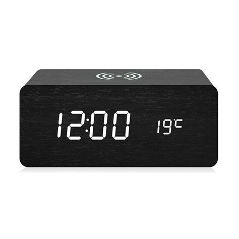 Orren Ellis Digital Electric Alarm Tabletop Clock In Blackwhite