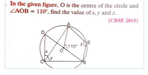 In The Given Figure O Is Center Of The Circle And Angle Aob Degree