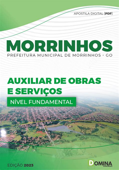 Apostila Pref Morrinhos Go Auxiliar Obras Servi Os