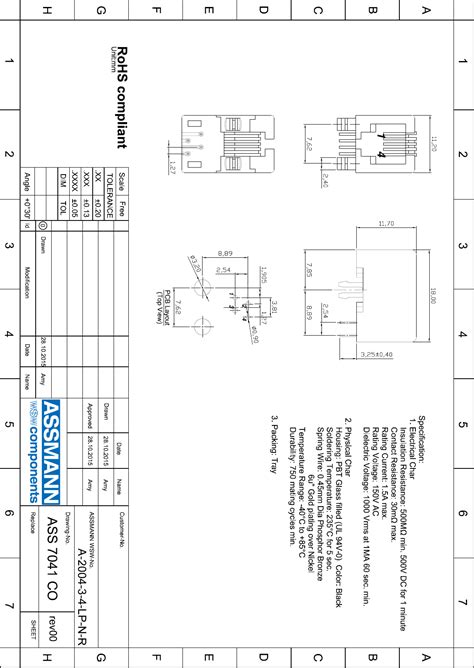 A Lp N Drawing Datasheet By Assmann Wsw Components Digi Key