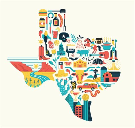 Texas Wall Art Texas Map Art Texas Decor Texas Art Print - Etsy