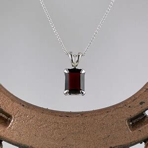 Natural Red Garnet Pendant Sterling Silver Pendant Natural Red Garnet