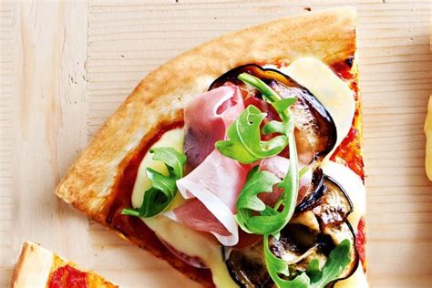 Eggplant And Prosciutto With Rocket Pizza