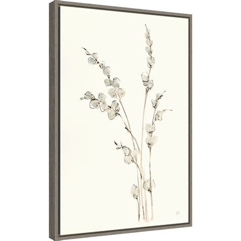 Latitude Run Pussy Willows IV By Chris Paschke Floater Frame Painting On Canvas Wayfair