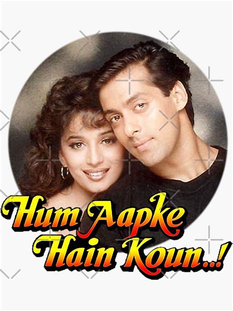 "Salman Khan Vintage Design - Hum Aapke Hain Koun" Sticker for Sale by ...