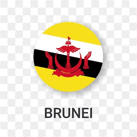 Premium Vector Round Flag Of Brunei Vector Icon Illustration Isolated