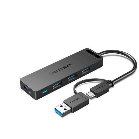 Vention Usb Hub 4 Port Usb 3 0 Hub With Usb C And Usb A