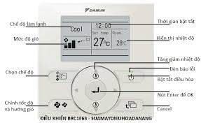 DAIKIN BRC1E63 BRC1E62 BRC1C62 BRC1F61 ĐIỀU KHIỂN DÂY GẮN TƯỜNG ĐIỆN