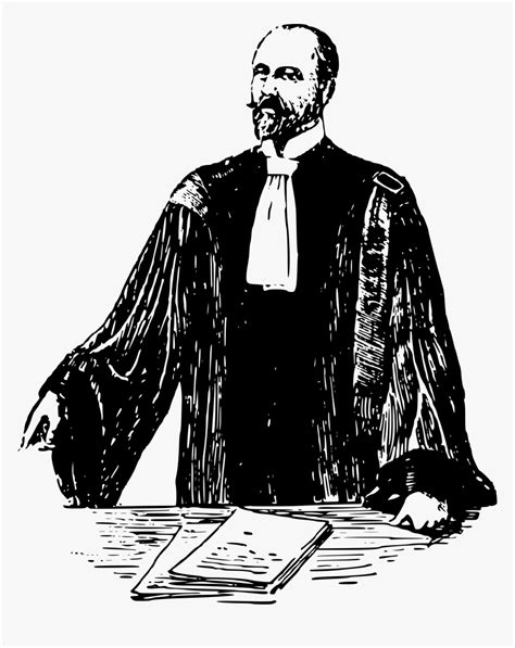 French Lawyer, Early 20th Century - Lawyer Clipart Black And White, HD Png Download ...