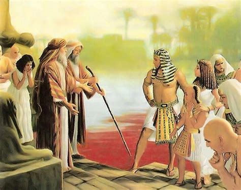 Moses asks Pharaoh to let my people go - then turns waters of the Nile into blood (Exodus 7:14 ...