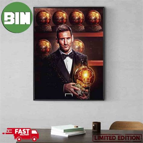 Lionel Messi Wins Ballon D Or Number Eight 2023 Congratulations Poster