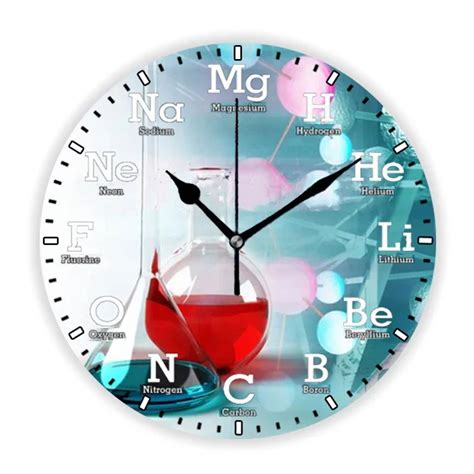 Periodic Table Of Chemical Science Chemistry Decorative Wall Clock