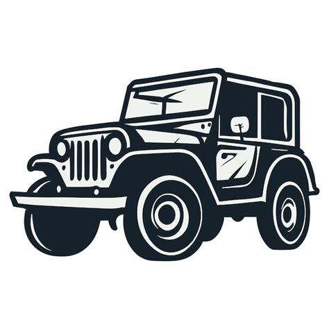 Premium Vector | Vintage jeep vector