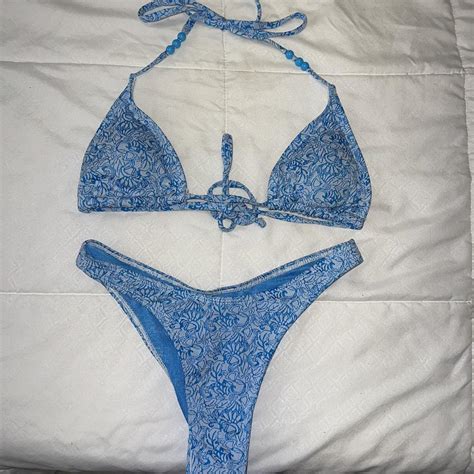 Blue Bikini Bikini Triangle Depop