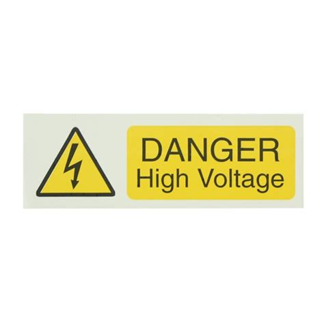 10 Self Adhesive Vinyl Danger High Voltage Small Stickers At UK