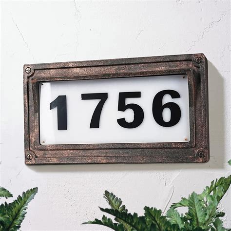 Solar Powered LED House Numbers with Lighted Outdoor Plaque for Home ...