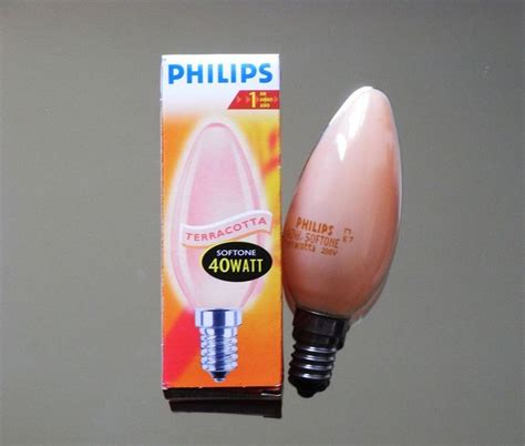 X Philips Gl Hlampe Gl Hbirne Kerze B Softone Terracotta W Watt