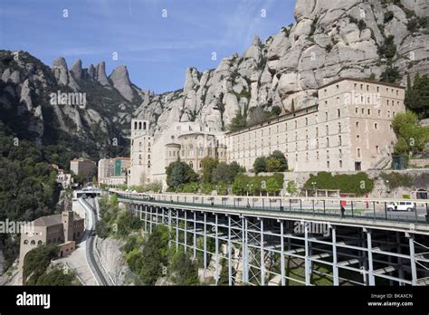 montserrat basilica and monastery Stock Photo - Alamy