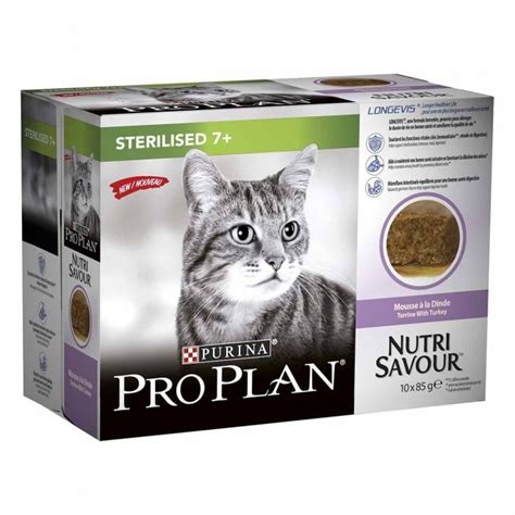 Purina Pro Plan Cat Nutri Savour Sterilised 7 Multipack Turkey 10x85 G