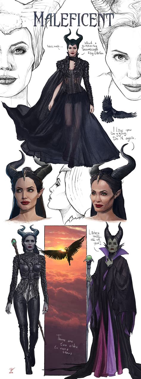 Maleficent Line Art