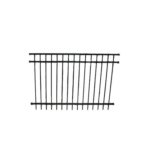 Weatherables Livingston 4 Ft H X 6 Ft W Black Aluminum Flat Top Fence Panel Kit Pbal Ezfltp