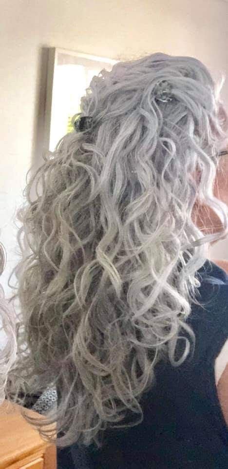 Grey And Gorgeous ️ Long Silver Hair Grey Curly Hair Gorgeous Gray Hair