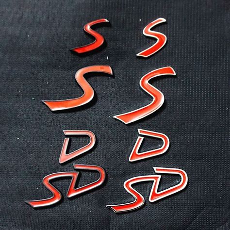 X Small Matte Red White Works Metal Sticker Badge Decal Emblem D Car