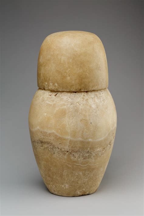 Canopic Jar With A Human Headed Lid Late Period Saite The