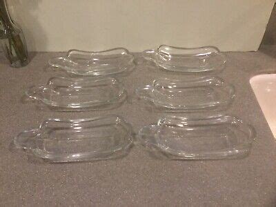 Vintage Heavy Clear Glass Banana Split Ice Cream Sundae Serving Dishes