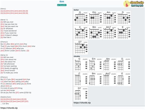 Chord Tkm Tab Song Lyric Sheet Guitar Ukulele Chords Vip