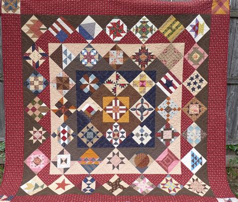 Country Log Cabin Civil War Quilt Finished