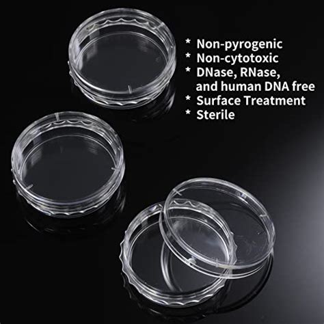 Biologix Plastic Cell Culture Dish 10 Pack Sterilisation Lab Petri