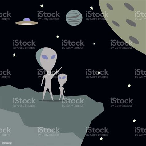 Ilustración De Los Extraterrestres Van A Visitar Otros Planetas Para