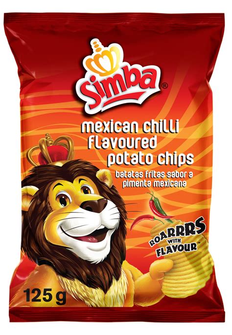 Simba LARGE Potato Chips Mexican Chilli 24 X 125g Steins Foods