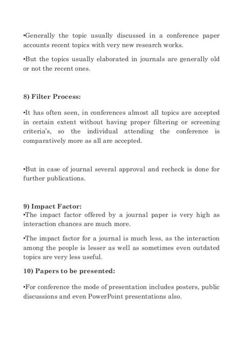 Conference Vs Journal Paper 10 Basic Similarity And Difference