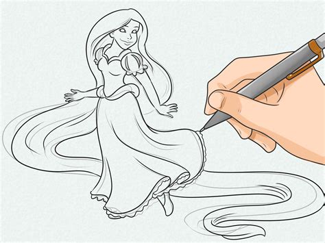 How To Draw Rapunzel 6 Steps With Pictures Wikihow